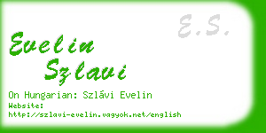 evelin szlavi business card