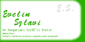 evelin szlavi business card